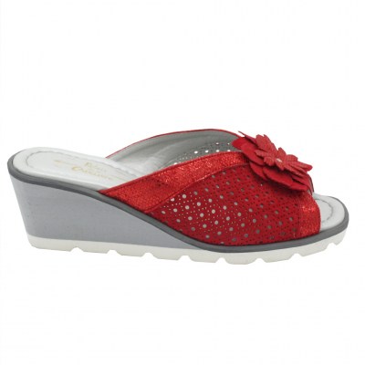 Angela Calzature Numeri Speciali sandali in pelle colore rosso tacco basso 1-4 cm   33,34 numeri speciali    