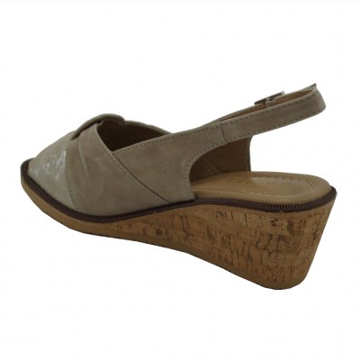 Angela Calzature Numeri Speciali sandali in pelle colore beige tacco basso 1-4 cm   numeri 33 e 34 donna     