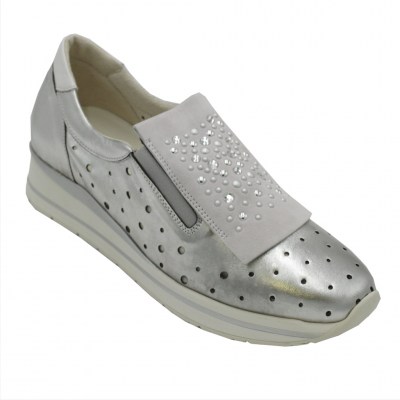 MELLUSO  Shoes Silver leather heel 2 cm