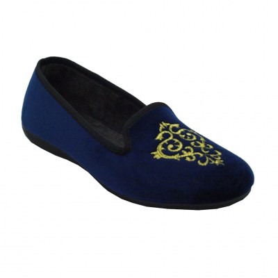 SUSIMODA  Shoes Blue velluto heel 1 cm