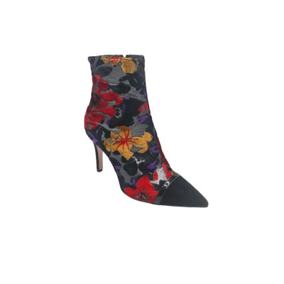 Angela Calzature Elegance  Shoes black chamois heel 8 cm
