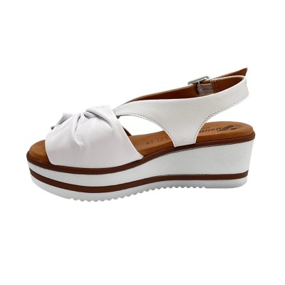 SUSIMODA sandali in pelle colore bianco tacco medio 4-7 cm   numero 34 donna made in italy numeri speciali    