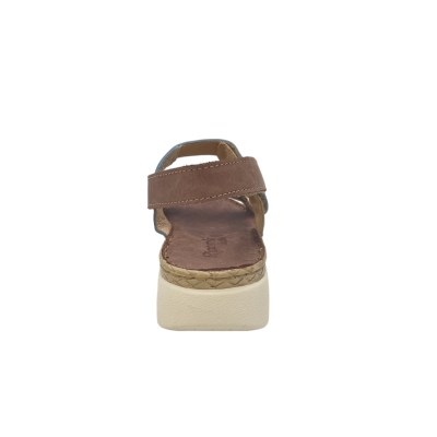 Riposella sandali in pelle colore marrone tacco basso 1-4 cm   comodità e materiali di qualità     
