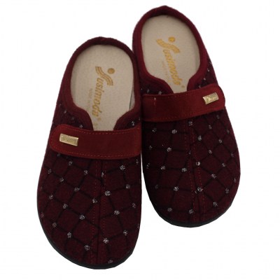 SUSIMODA pantofole ciabatte in lana cotta colore bordeaux tacco basso 1-4 cm   nr 42 numeri speciali    