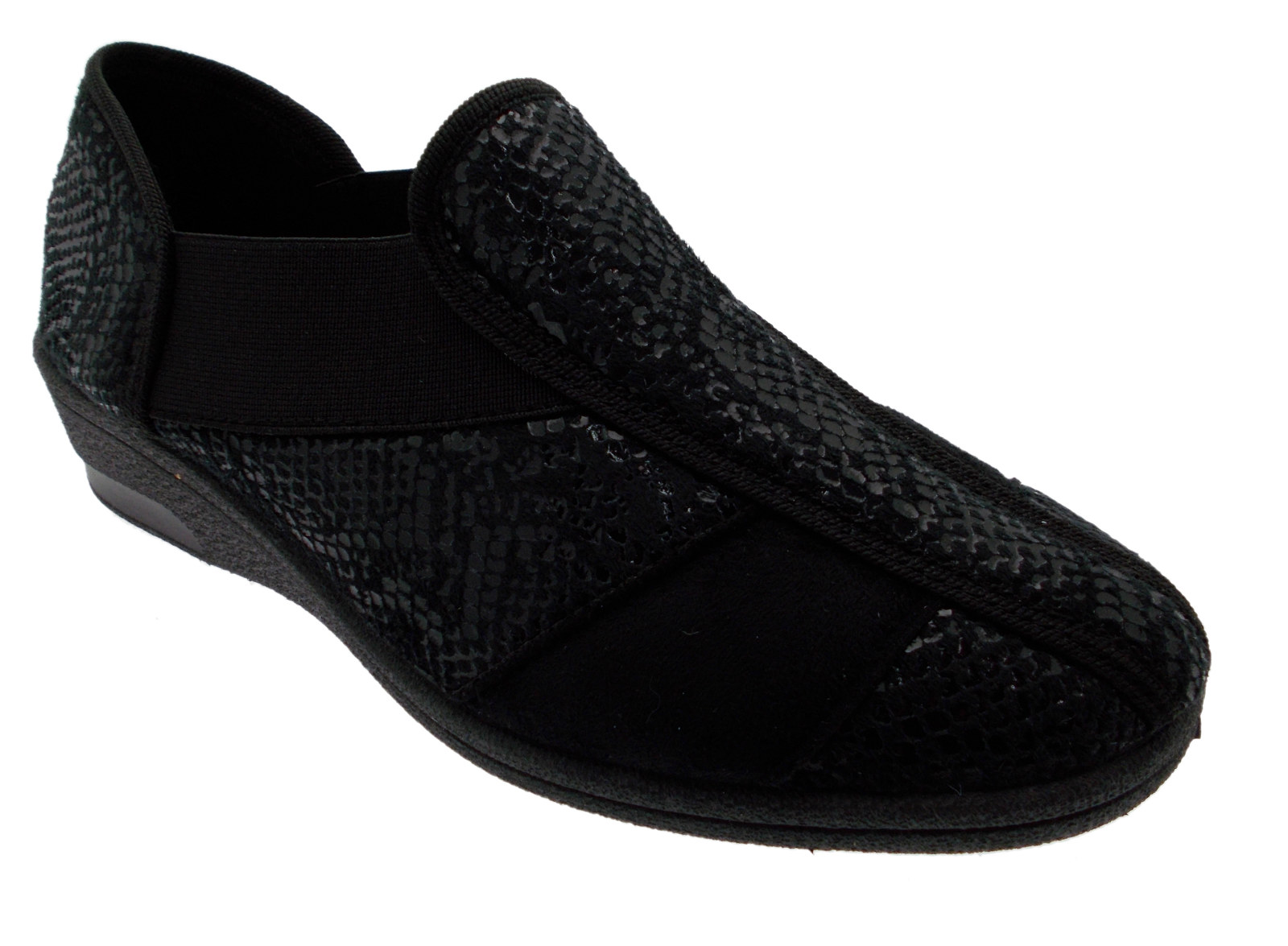 Davema 7556 pantofola elasticizzata nero fisioterapia