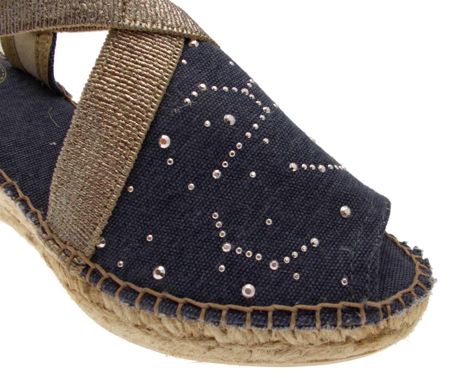 Sandals: BREDA -TR sandal woman rope blue mari wedge espadrilles