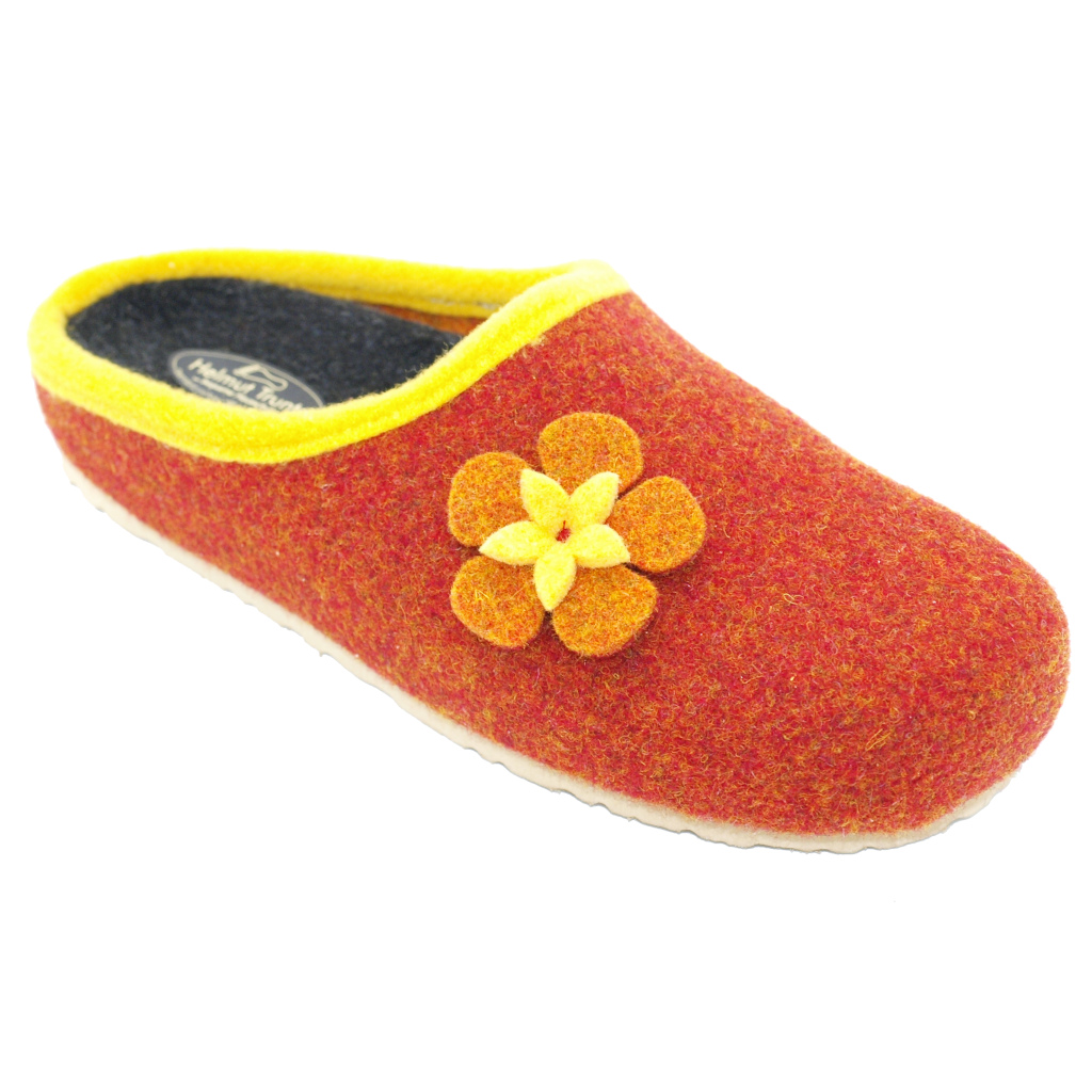 Close slipper: HELMUT TRUNTE special numbers Shoes arancione lana cotta  heel 1 cm
