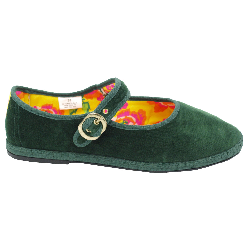 Slippers: De FONSECA standard numbers Shoes Green velluto heel 0 cm