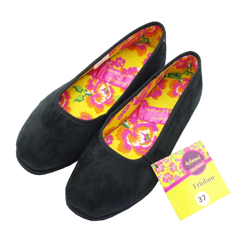 Slippers: De FONSECA standard numbers Shoes black velluto heel 0 cm