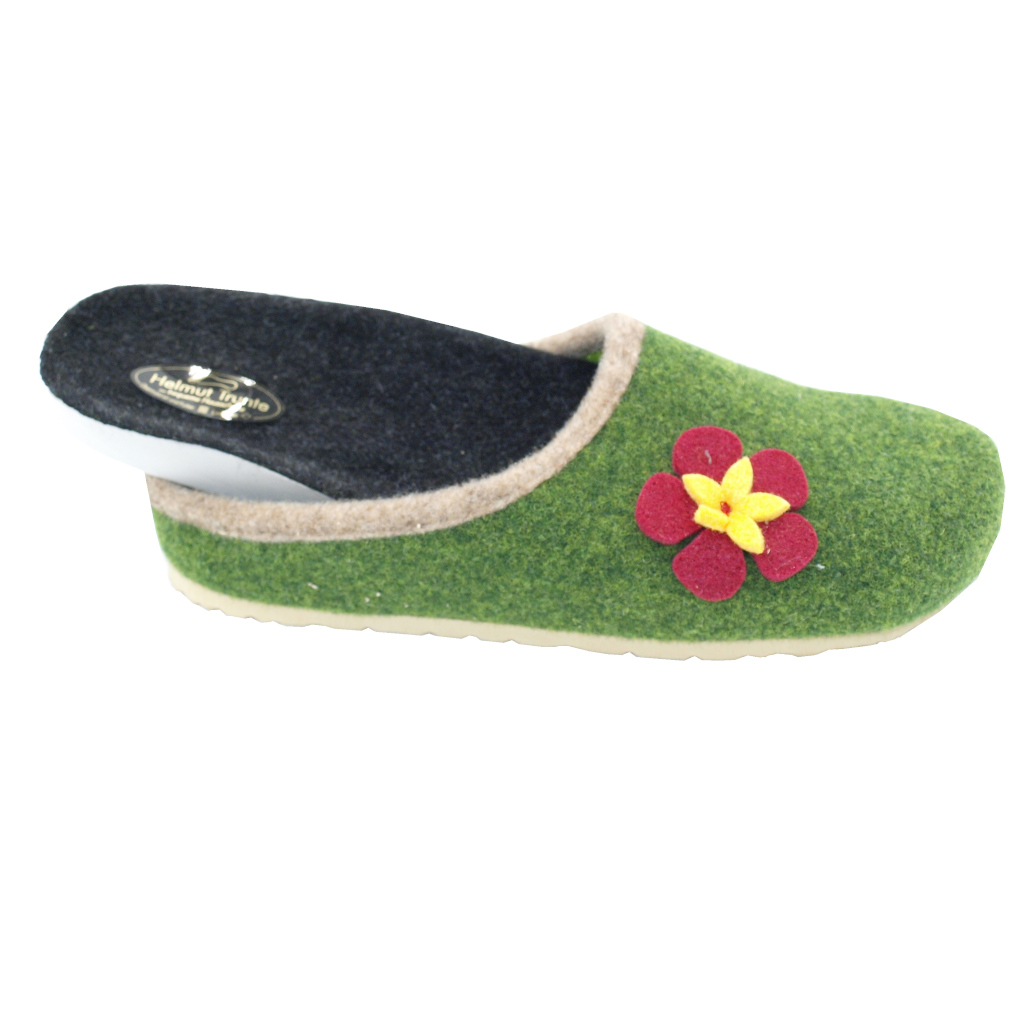 Close slipper: HELMUT TRUNTE special numbers Shoes Green lana cotta heel 1  cm