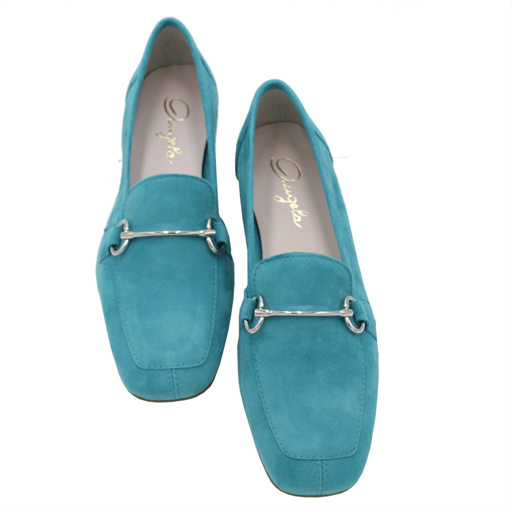 Loafers: Angela Calzature Shoes tiffany chamois heel 1 cm