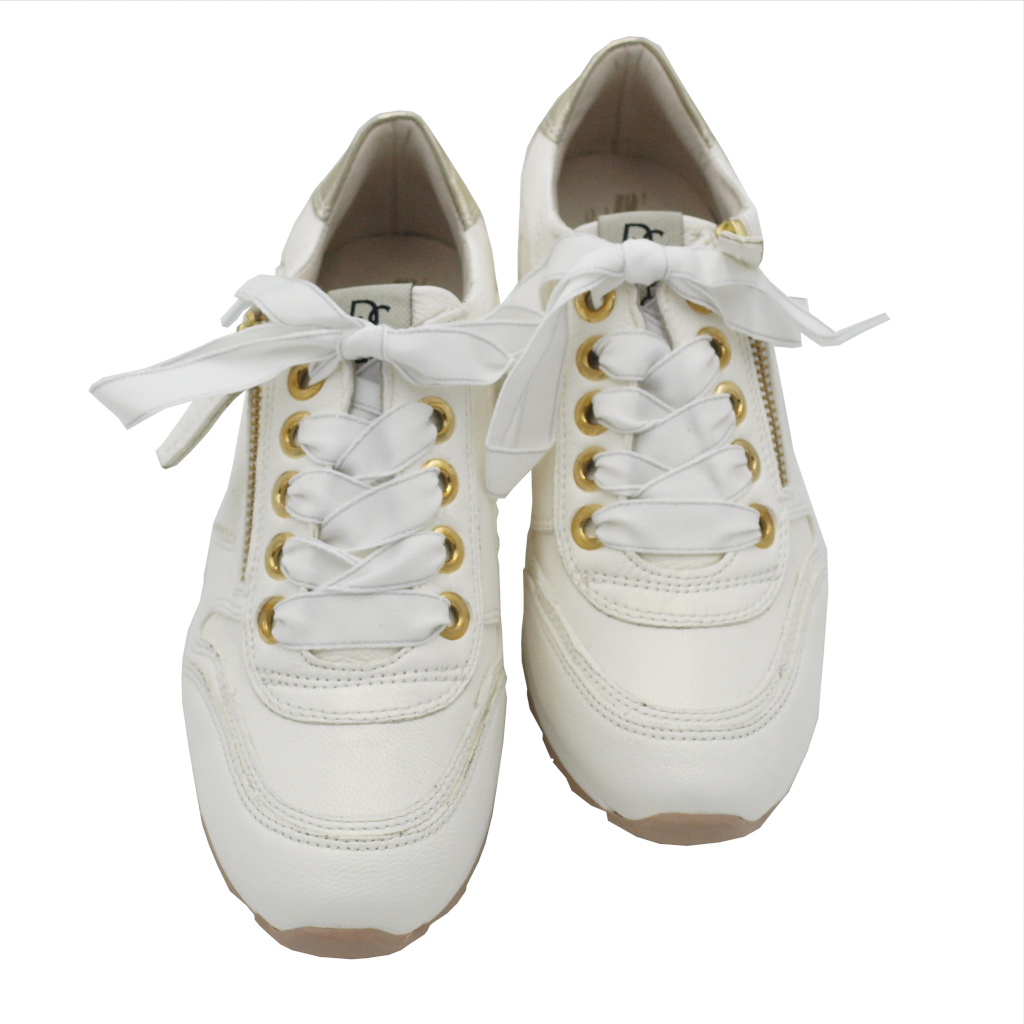 Sneakers: DL LUSSIL SPORT Shoes Beige leather heel 1 cm