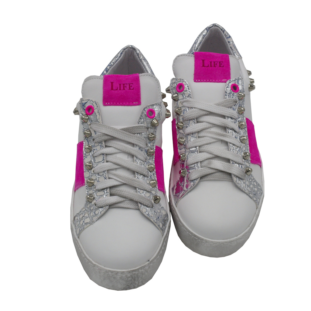 Sneakers: Angela Calzature Numeri Speciali Shoes White leather heel 0 cm