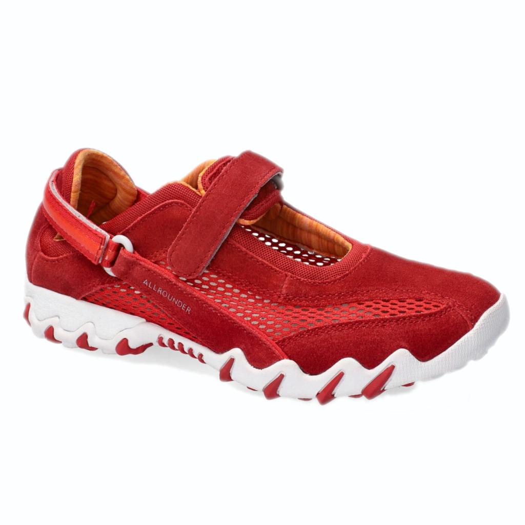 Ballerina shoes: Mephisto Allrounder NIRO women's sports shoe red  perforated sneaker trekking ballerina