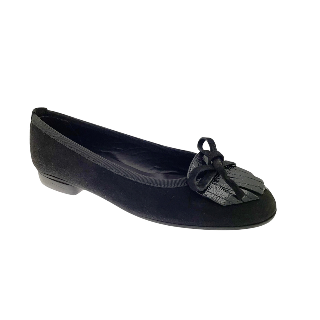 PAPERINA ballerina flat shoe mocassino con frangia 34 nera