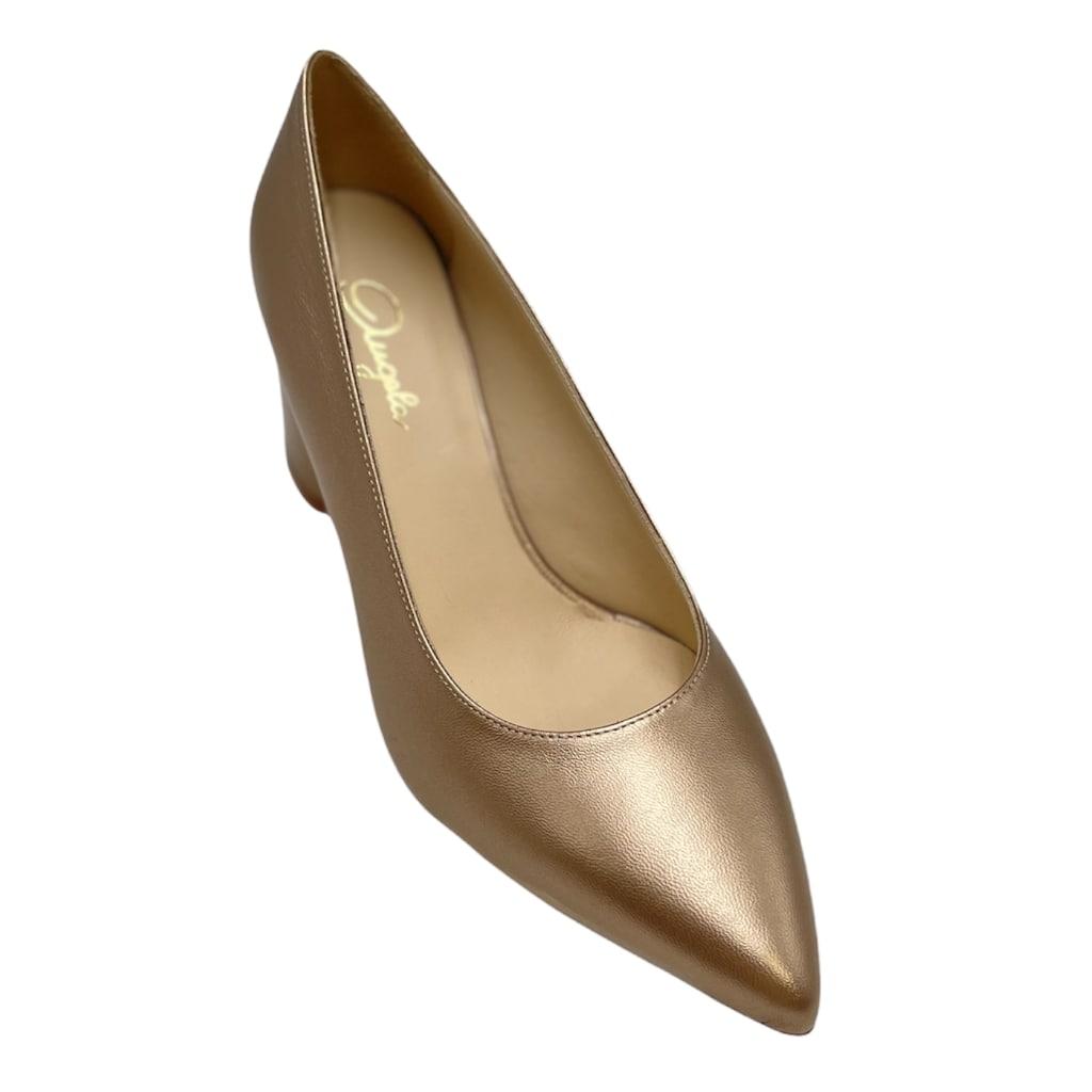 Decollete: Angela Calzature Shoes bronze leather heel 7 cm