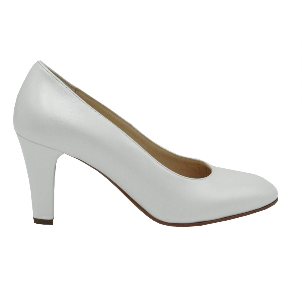 Decollete: Angela calzature Sposa Shoes avorio leather heel 6 cm