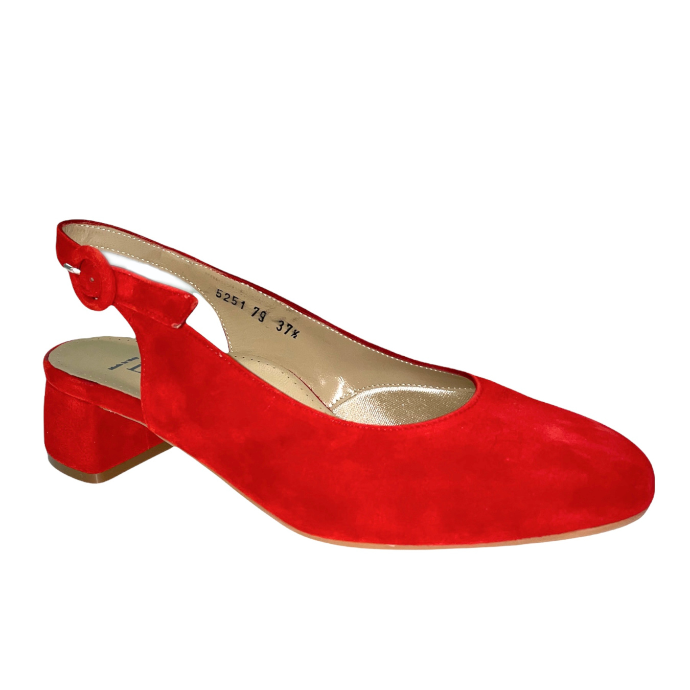Calzaturificio Loren 5251 ARMONIA scarpa sandalo decoltè sling back in  rosso calzata 7