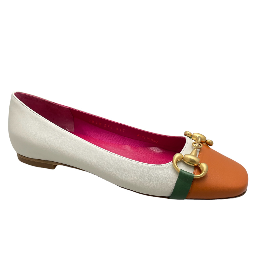 Ballerina shoes: LE BABE FRIDA shoe woman ballerina moccasin flat shoe  tricolor with clamp from 34