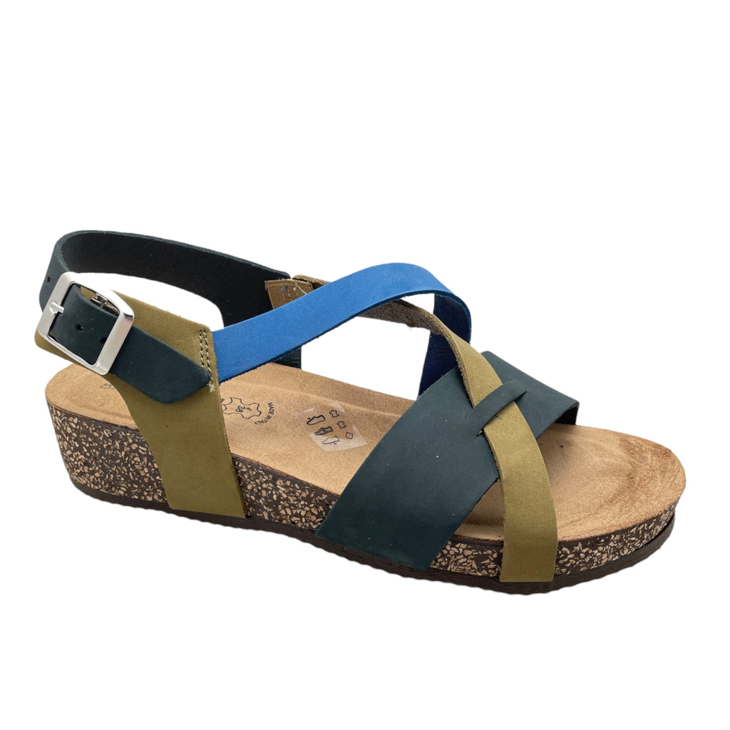 Sandals: DE FONSECA BIOLIGHT ANZIO sandal for woman multicolored blue  anatomic
