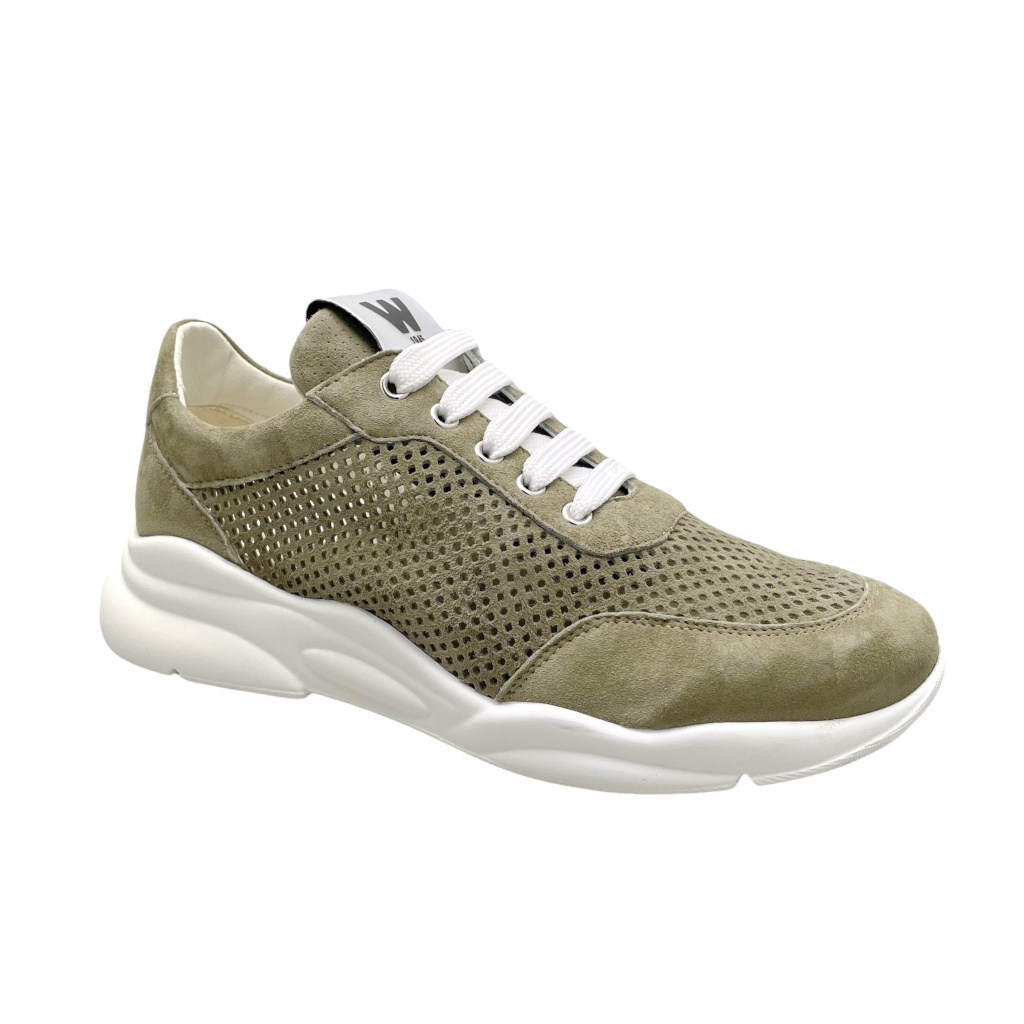 Laces: MELLUSO WALK R2032 CLARA sneaker shoe for woman sports green  perforated removable insole
