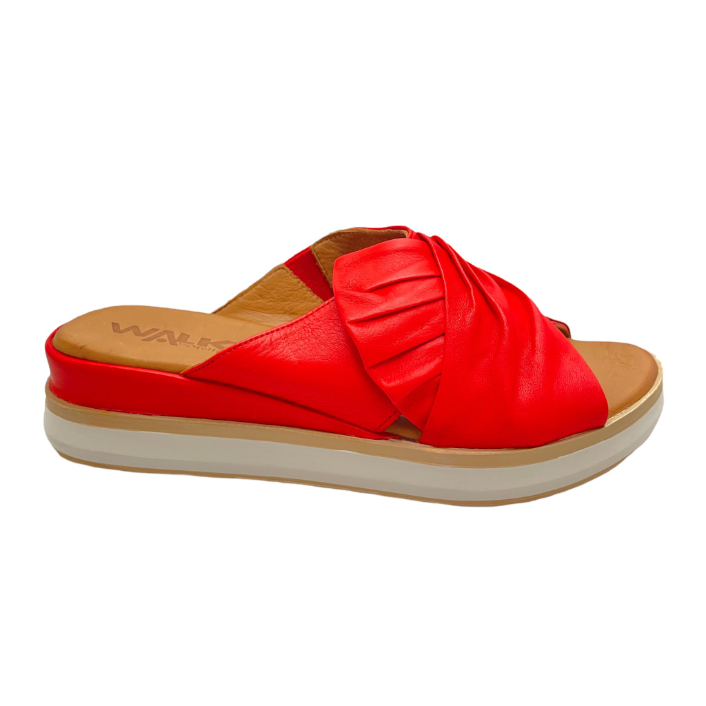 MELLUSO WALK K55118B sabot scalzato ciabatta aperta sandalo per donna rosso  con rouge