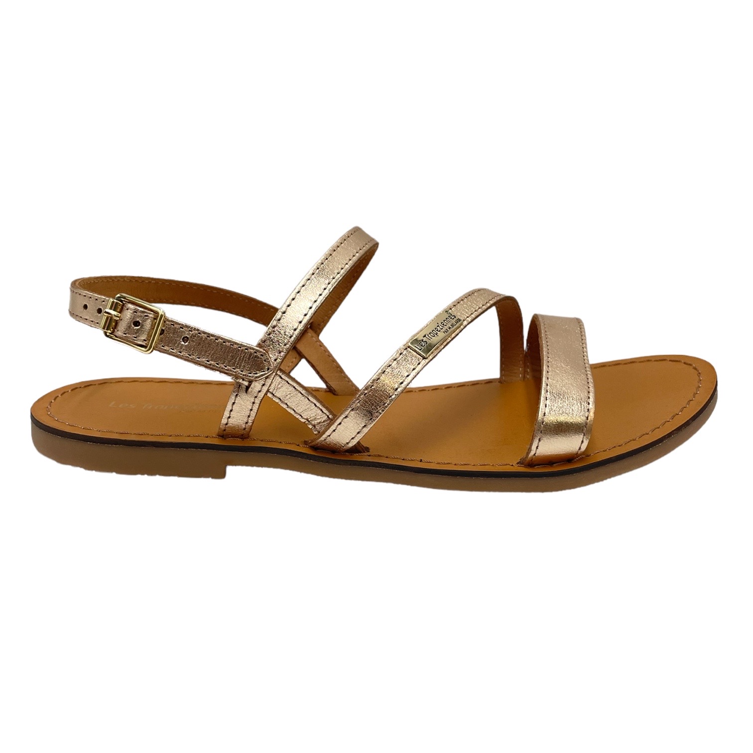 Sandali: Les Tropeziennes sandali in pelle colore oro tacco piatto fino a 1  cm by moda Saint-Tropez