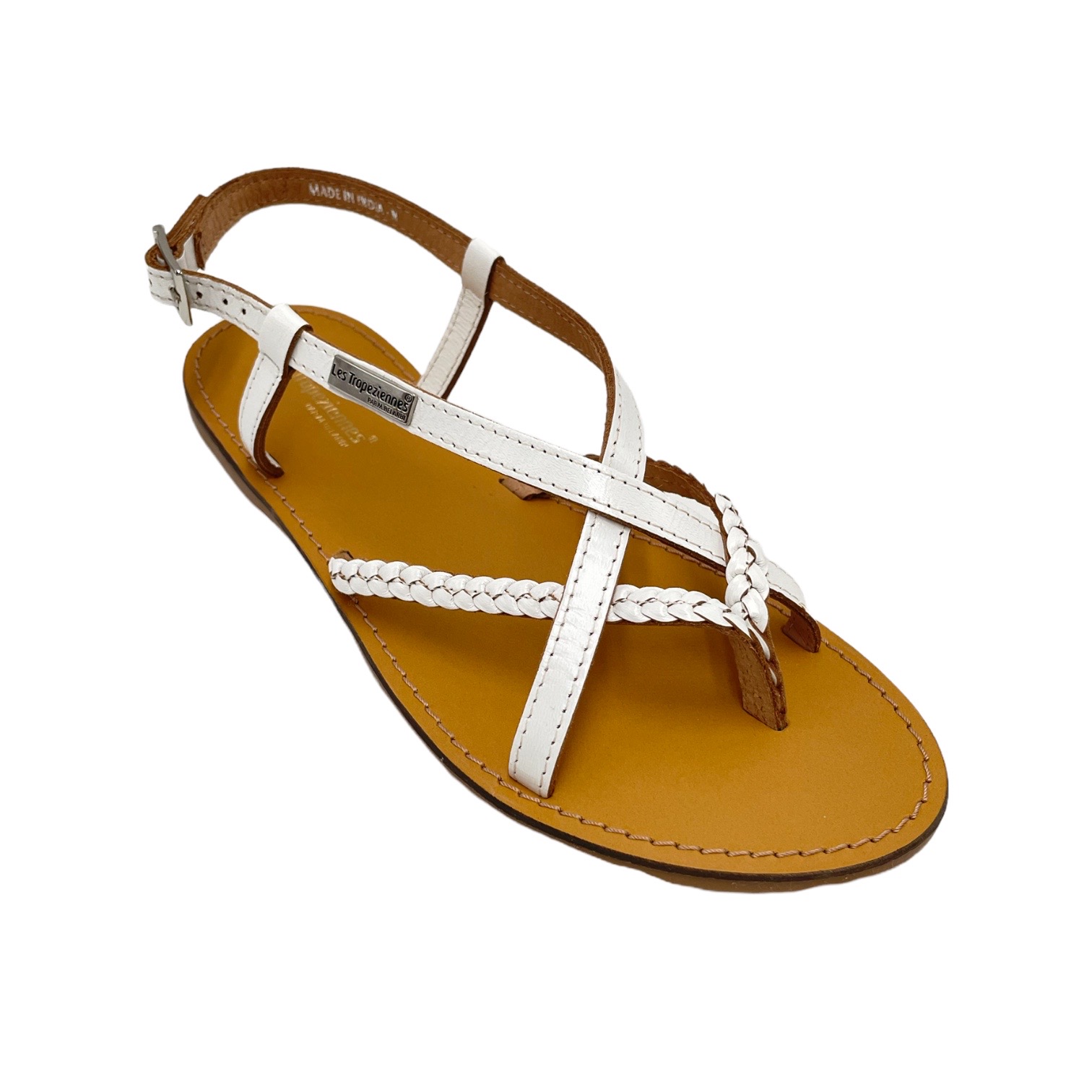 Sandali: Les Tropeziennes sandali in pelle colore bianco tacco piatto fino  a 1 cm by moda Saint-Tropez