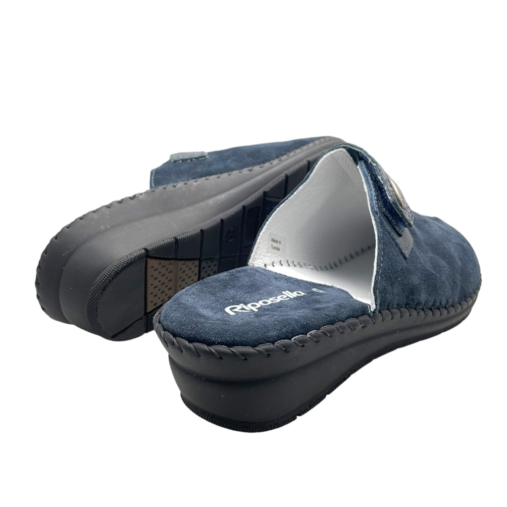Close slipper: Riposella 3594 slipper for women with adjustable toe, soft  insole, 3 cm wedge heel