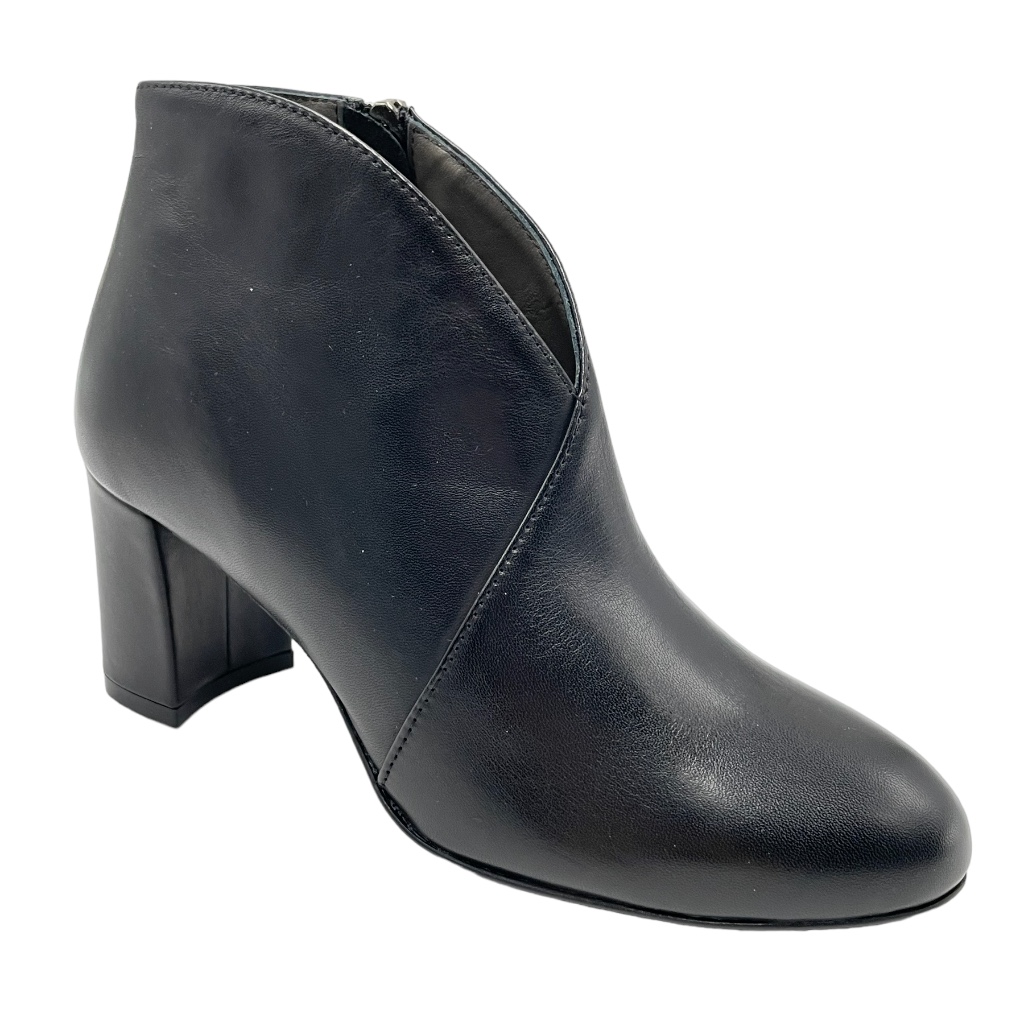 Booties: MELLUSO special numbers Shoes black leather heel 6 cm