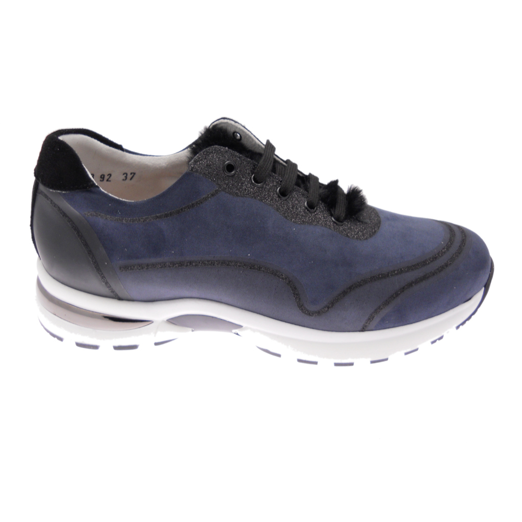 CALZATURIFICIO LOREN A1068 SNEAKER scarpa donna lacci blu ortopedica  plantare