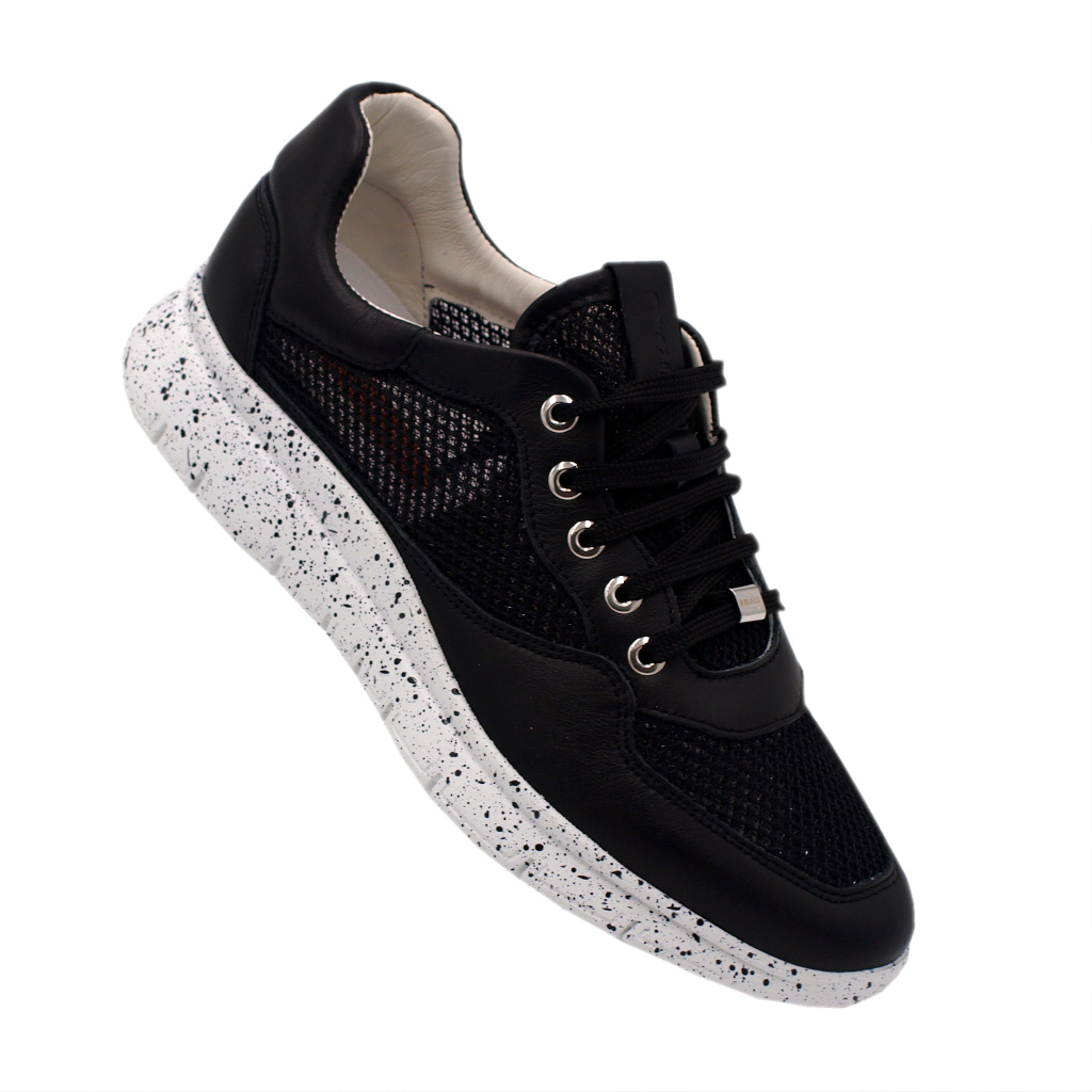 Sneakers: FRAU sneakers in tessuto colore nero tacco piatto fino a 1 cm  numeri standard