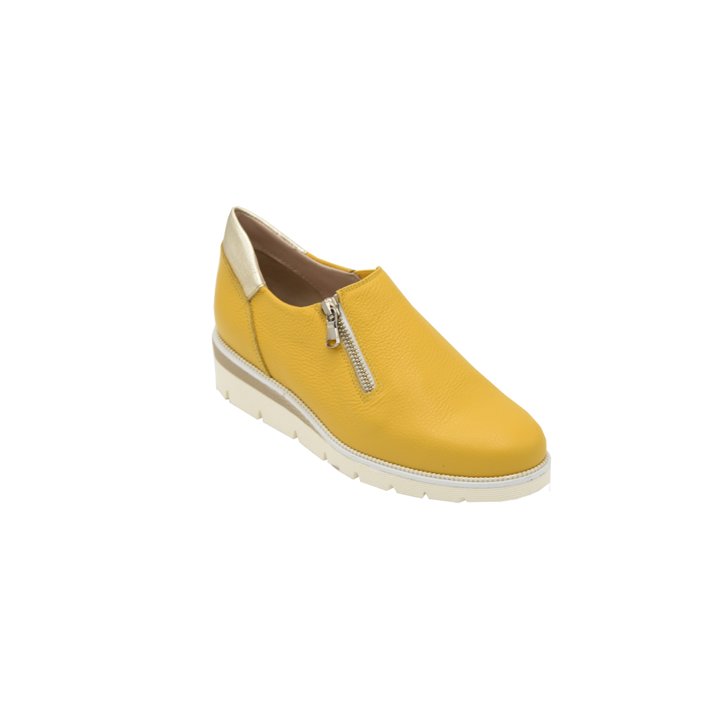 High-top: Calzaturificio Le Tulip special numbers Shoes Yellow leather heel  3 cm