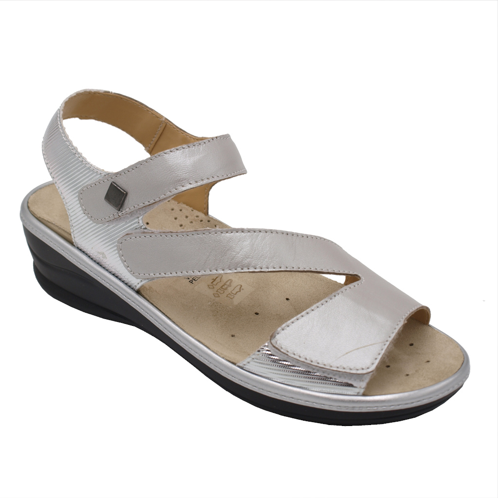 Sandals: Calzaturificio Valconfort special numbers Shoes Grey leather heel  3 cm