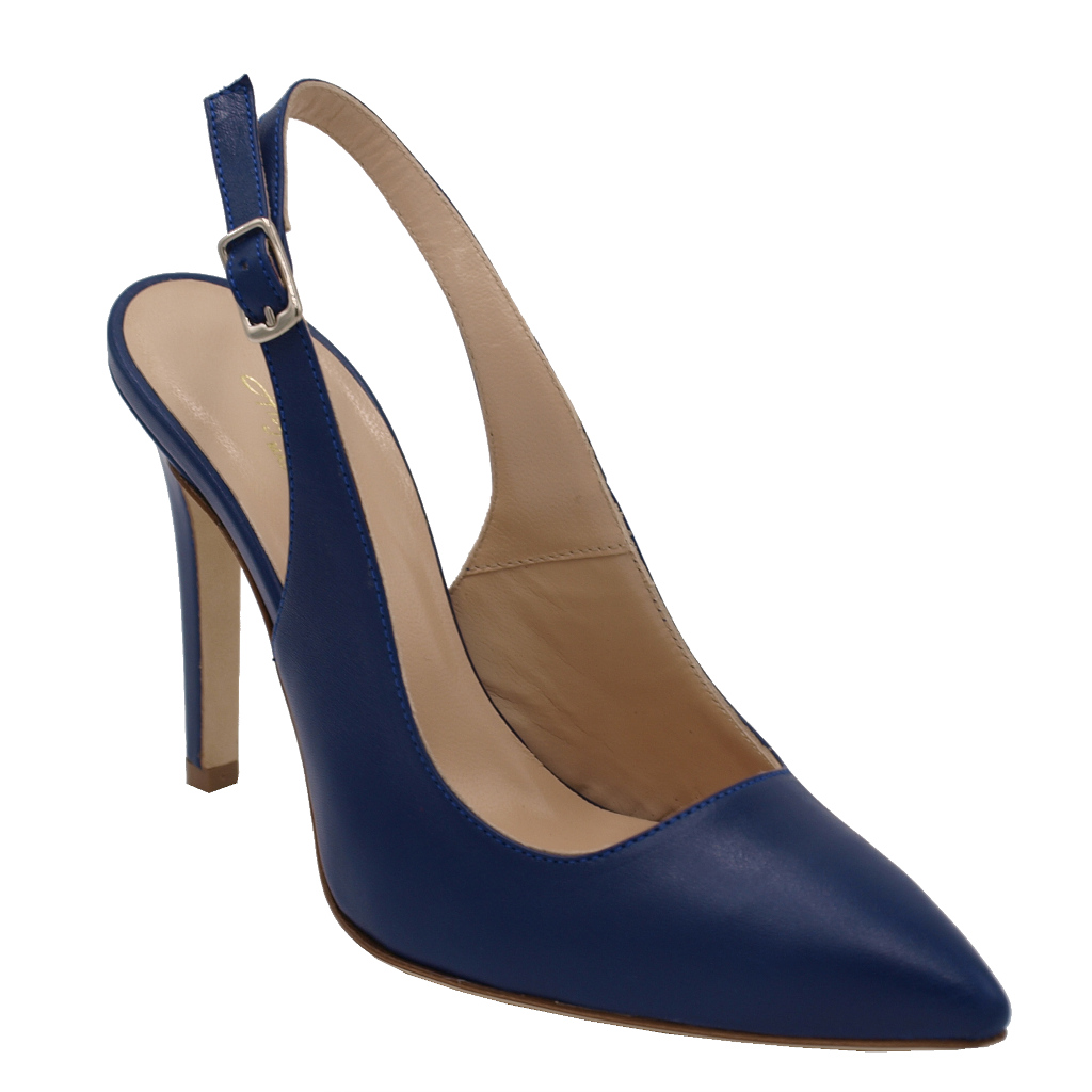 Sandali: Angela Calzature Numeri Speciali sandali in pelle colore bluette  tacco alto 8-11 cm Numero 34 tacco 10cm numeri speciali