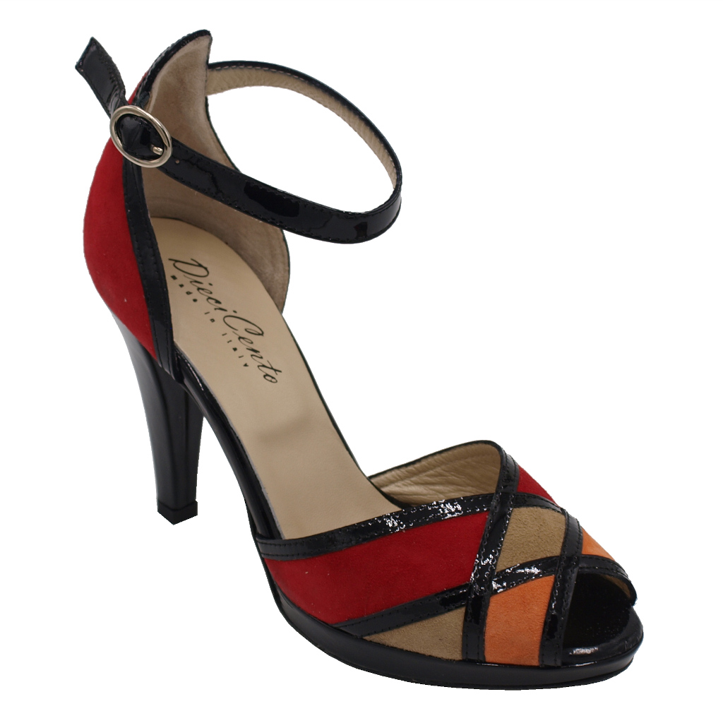 Decollete: Confort standard numbers Shoes black chamois heel 9 cm