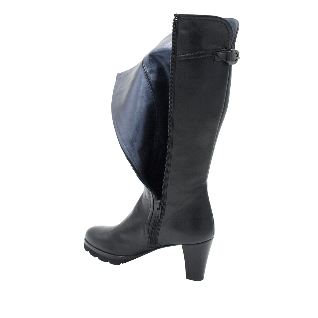 Boots: Angela Calzature Numeri Speciali special numbers Shoes black leather  heel 6 cm