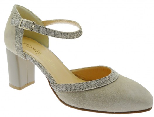 SOFFICE SOGNO 9351 scarpa sandalo chiuso laccetto ballo beige cuoio