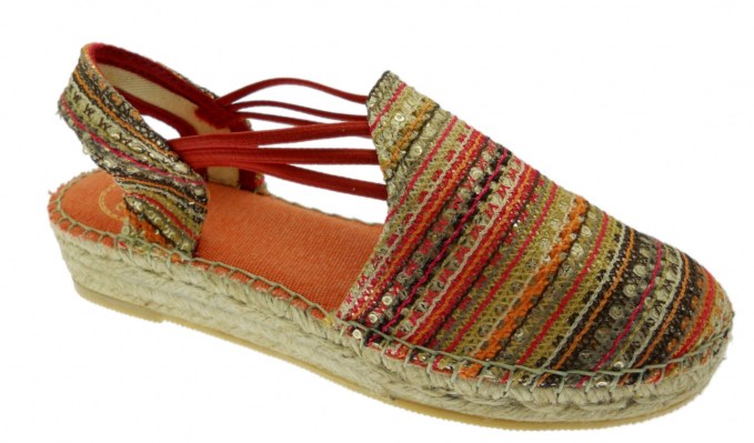 Toni Pons NOA - RK sandalo multicolore corallo oro espadrillas