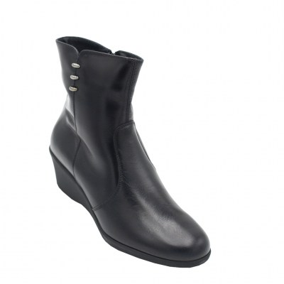 SUSIMODA standard numbers Shoes black leather heel 5 cm