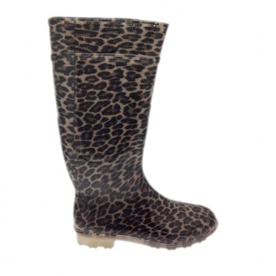 STIVALE GOMMA fantasia animalier leopardo