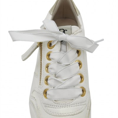 DL LUSSIL SPORT sneakers in pelle colore beige tacco basso 1-4 cm   fino al 44 donna     