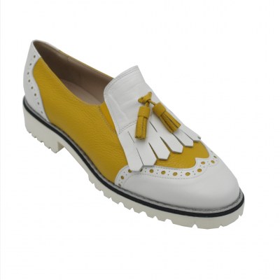 Angela Calzature Numeri Speciali  Shoes Yellow leather heel 2 cm