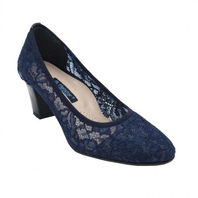 Angela Calzature  Shoes Blue pizzo heel 5 cm