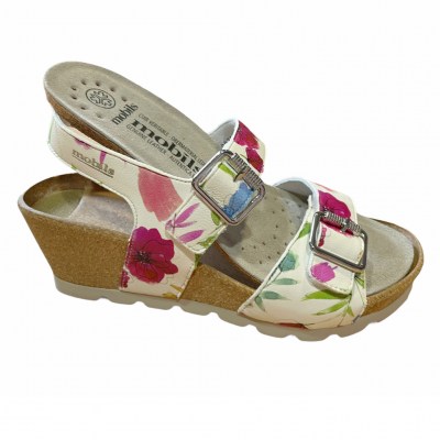 MEPHISTO ALYCE sandalo donna multicolored  fiori plantare ortopedico a strappo