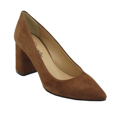 Angela Calzature  Shoes marrone chamois heel 8 cm