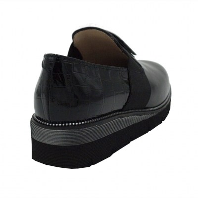 Angela Calzature inglesine in pelle colore nero tacco basso 1-4 cm   33,34,41 numeri speciali    