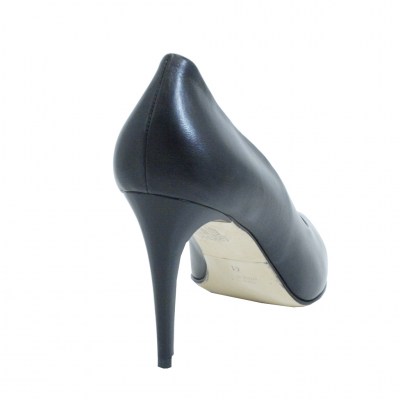 Angela Calzature Elegance decollete in pelle colore nero tacco alto 8-11 cm   33,34,40,41,42,43 numeri speciali    