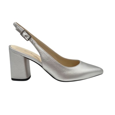 Angela Calzature special numbers Shoes Silver cuoio naturale heel 7 cm