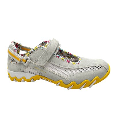 Mephisto Allrounder NIRO scarpa donna sneaker ballerina grigio perla  fantasy giallo soletta estraibile